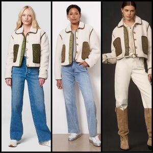 NWT Blank nyc X Anthropoligie Cloud Forest Sherpa jacket